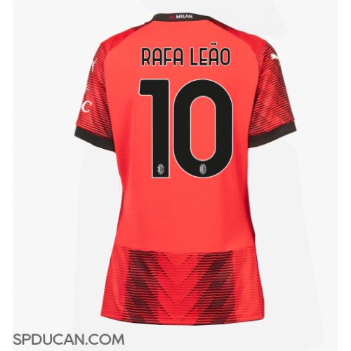 Zenski Nogometni Dres AC Milan Rafael Leao #10 Domaci 2023-24 Kratak Rukav